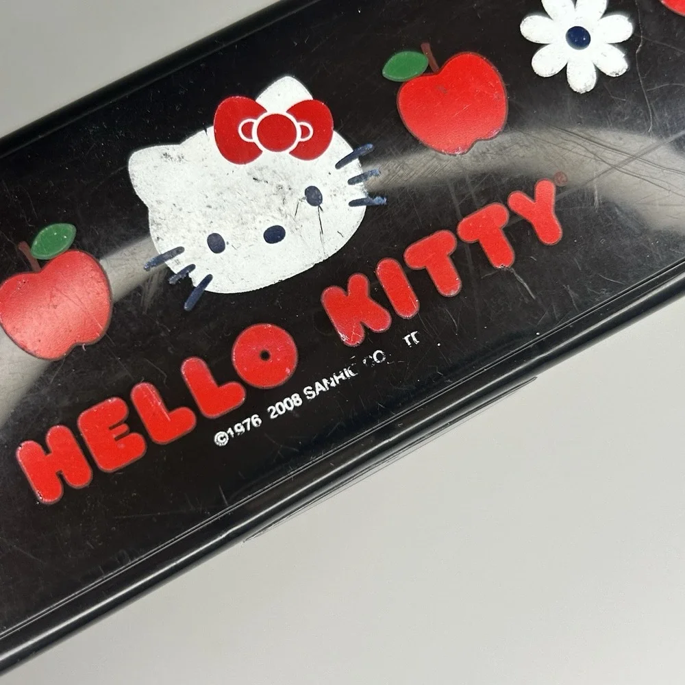 Sanrio Hello Kitty Pencil Case Black Red‎ 2008 Collectible